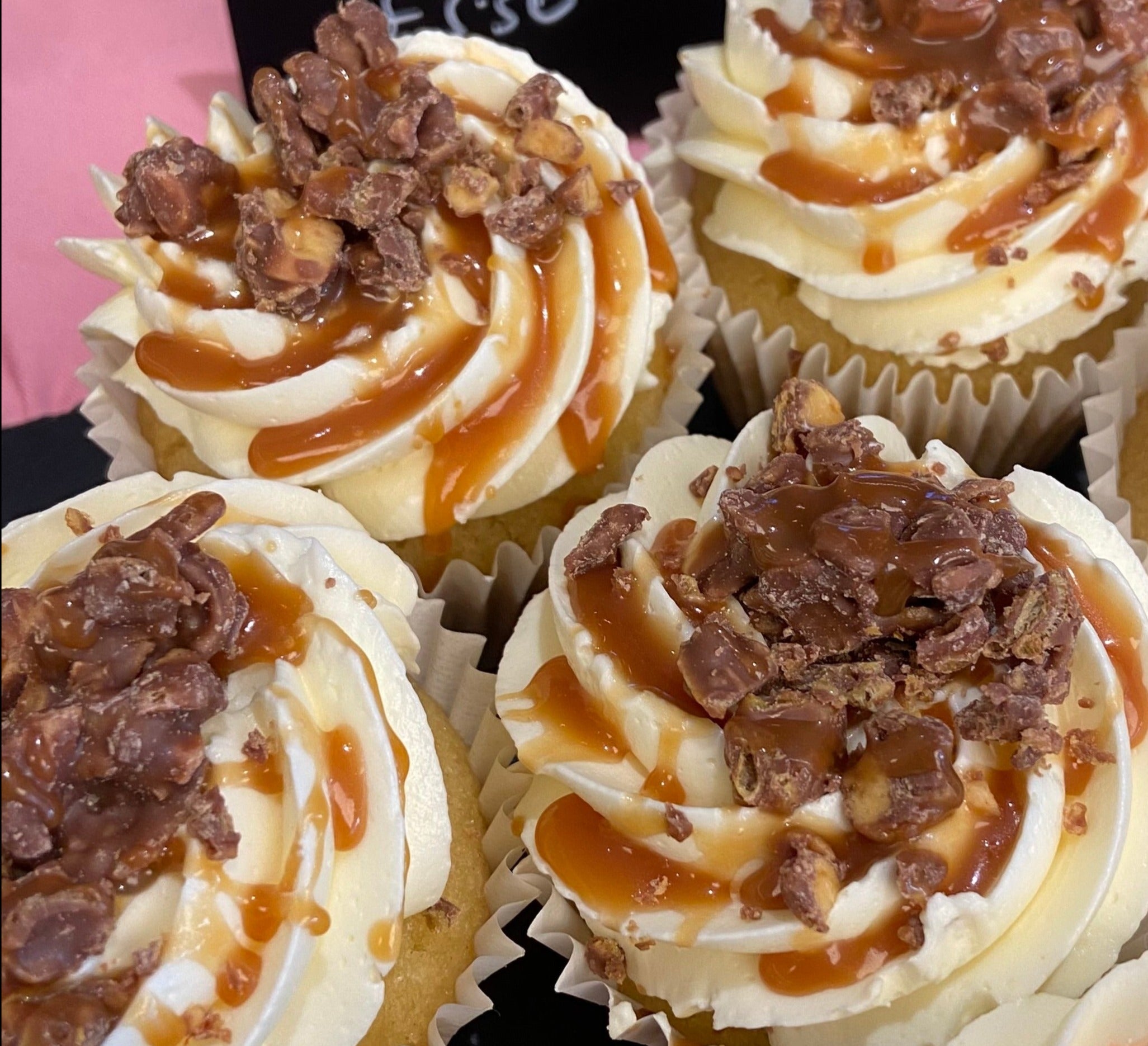 Salted Caramel Honeycomb Cupcakes